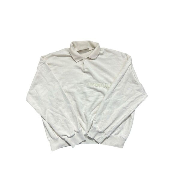 Fear Of God Essentials Egg Shell Long Sleeve Polo Shirt Size XS Unisex - Picture 1 of 11